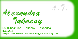 alexandra takacsy business card